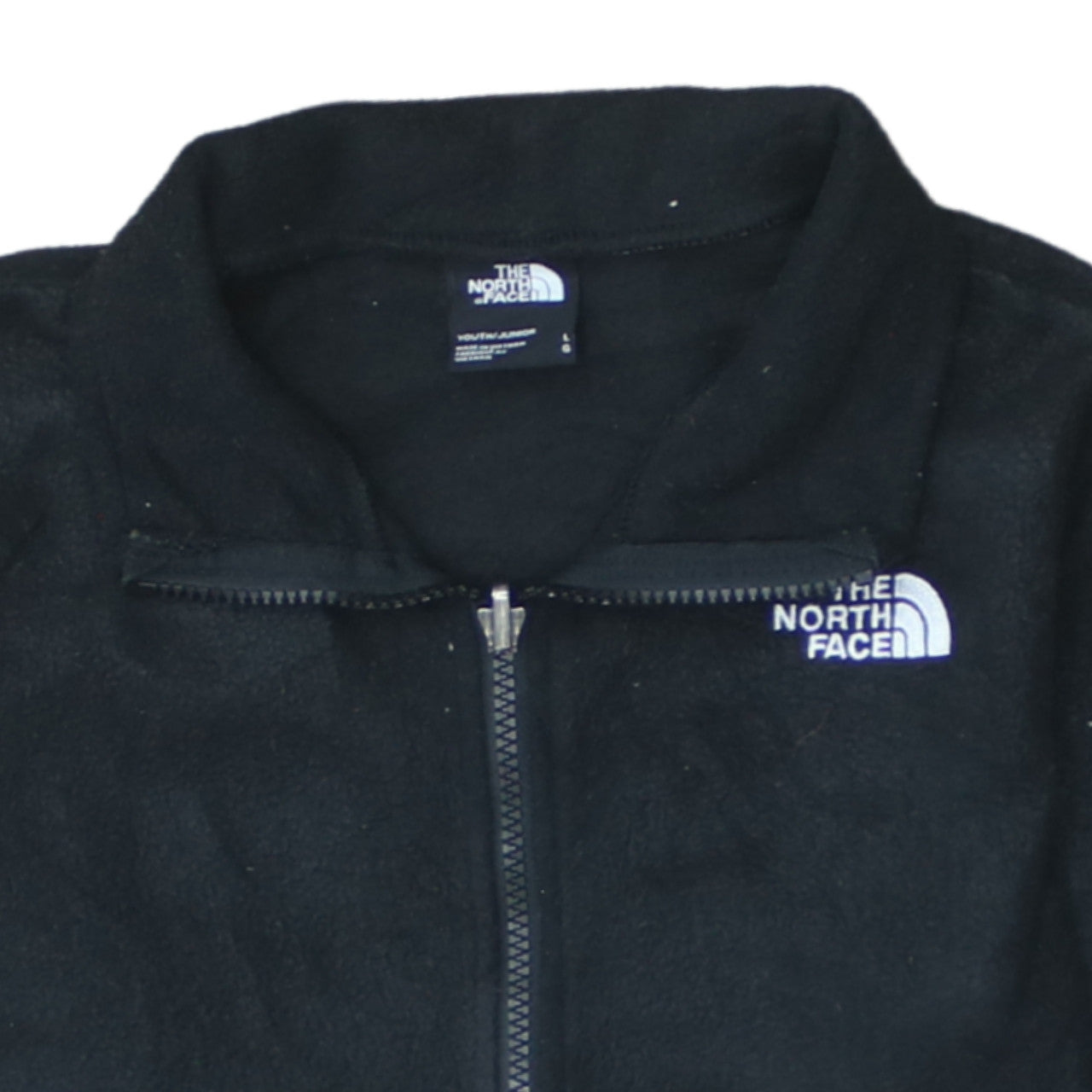 The North Face Boys Black Fleece Full Zip Active Jacket Size L Youth