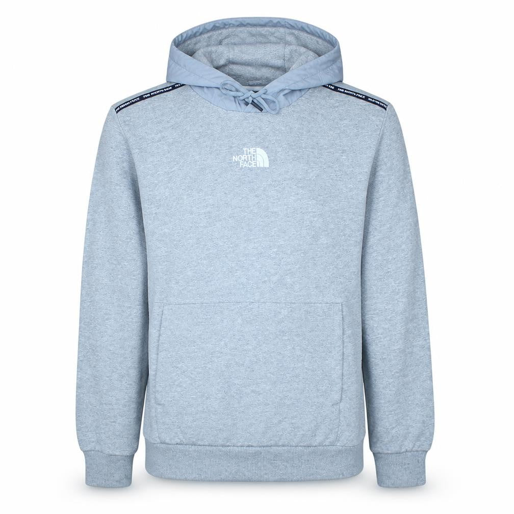 Front view of The North Face Men's Grey Pullover Hoodie XS Outdoor Style