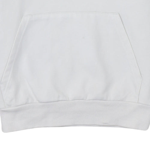 Puma Men's White Small Pullover Hoodie with Logo Graphic Print