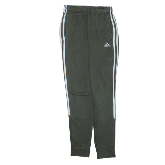 Adidas Mens Green XS Jogger Trousers Fleece Side Stripe