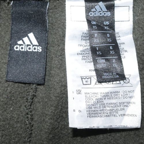 Adidas Mens Green XS Jogger Trousers Fleece Side Stripe