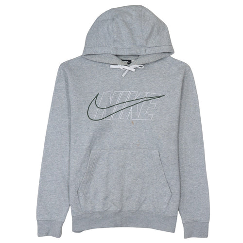 Nike Men's Grey Pullover Hoodie M Regular Fit Sports Style