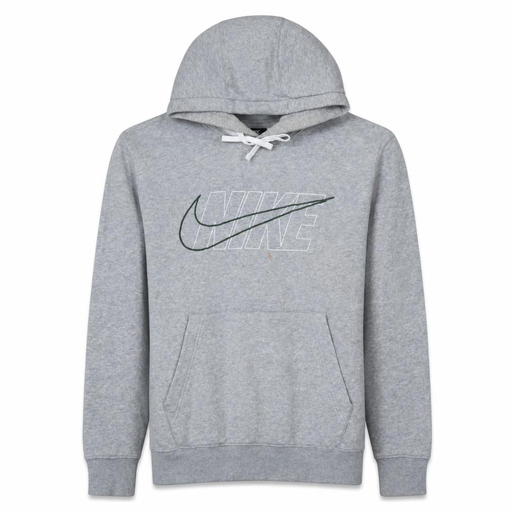 Front view of Nike Men's Grey Pullover Hoodie M Regular Fit Sports Style