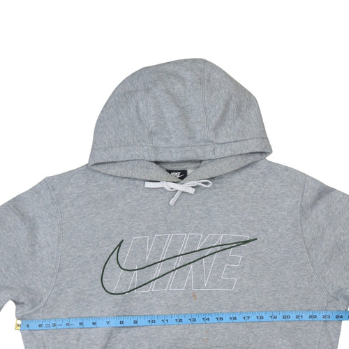 Nike Men's Grey Pullover Hoodie M Regular Fit Sports Style
