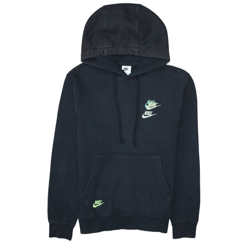Nike Men's Black XS Pullover Hoodie with Green Logo