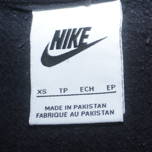 Nike Men's Black XS Pullover Hoodie with Green Logo