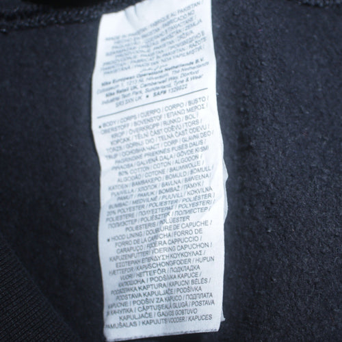 Nike Men's Black XS Pullover Hoodie with Green Logo