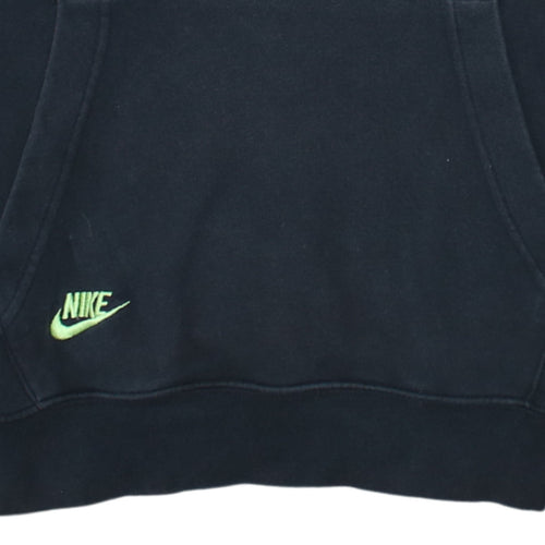 Nike Men's Black XS Pullover Hoodie with Green Logo