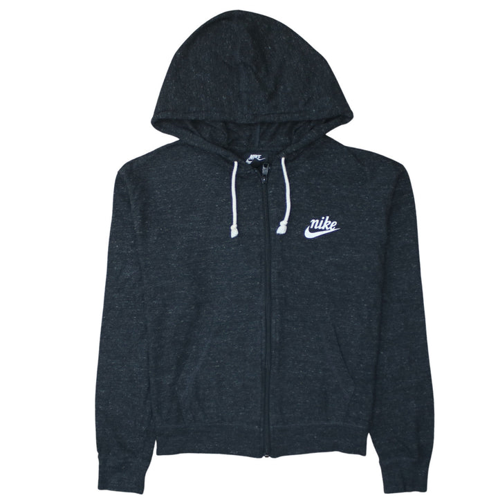 Nike Women’s Black Full Zip Hoodie Size M Cotton Blend Casual Sweatshirt
