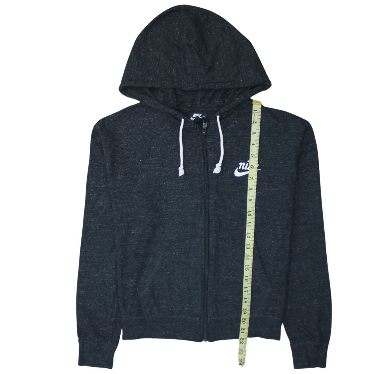 Nike Women’s Black Full Zip Hoodie Size M Cotton Blend Casual Sweatshirt