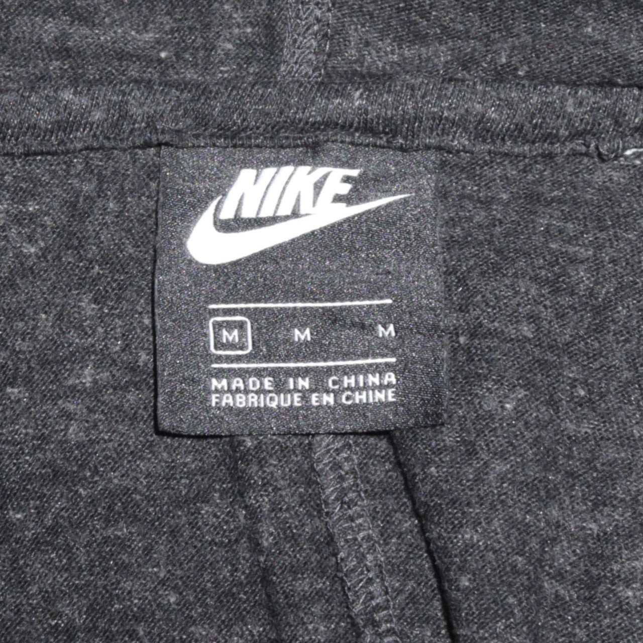 Nike Women’s Black Full Zip Hoodie Size M Cotton Blend Casual Sweatshirt