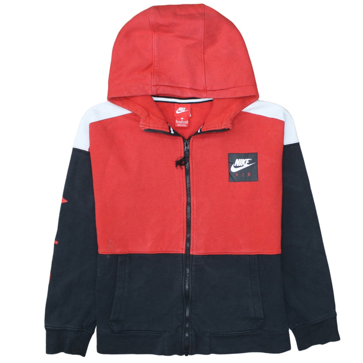 Nike Boys Red Black Full Zip Hoodie Sweatshirt XL 13-15 Years Cotton Blend