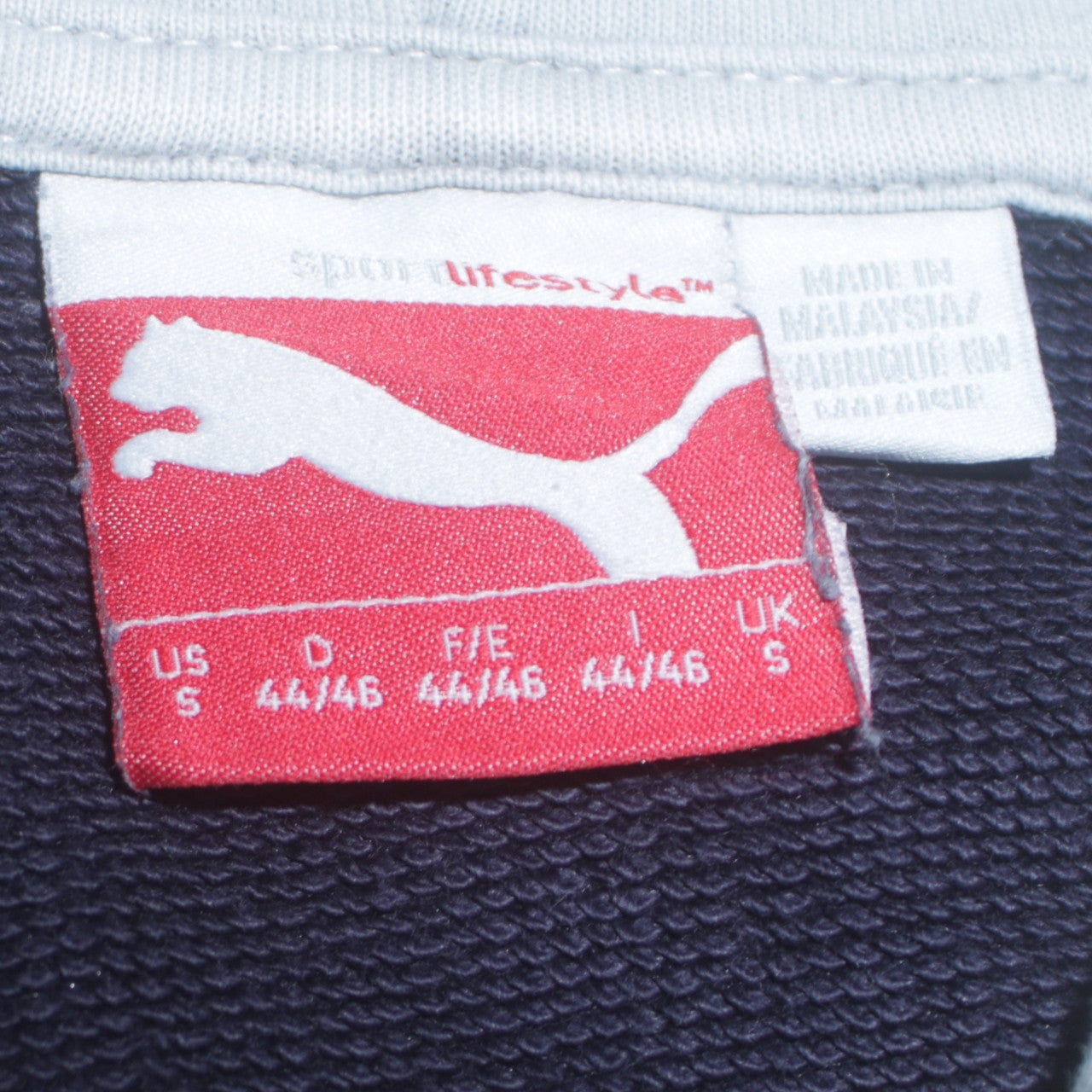 Puma Men's Blue Small Pullover Hoodie with Logo Front
