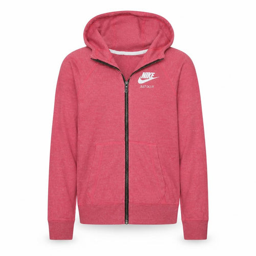 Nike Girls Pink Full Zip Hoodie 12-13 Years - Lightweight Casual Sportswear