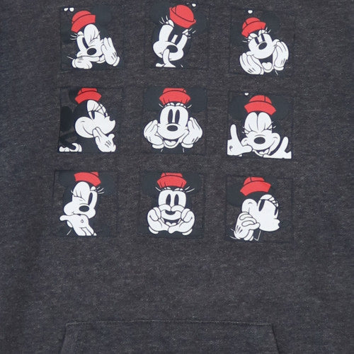 Disney Womens Dark Grey Pullover Hoodie Mickey & Friends XS