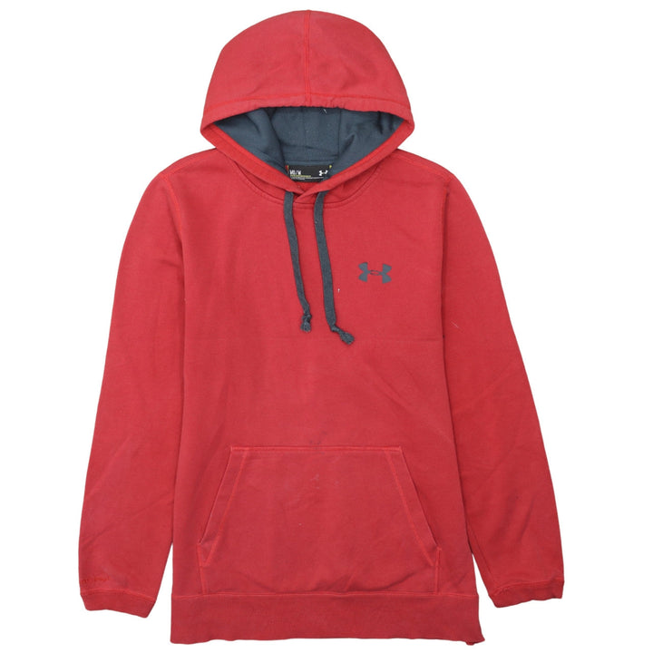 Under Armour Men's Red Pullover Hoodie M Relaxed Fit Fleece