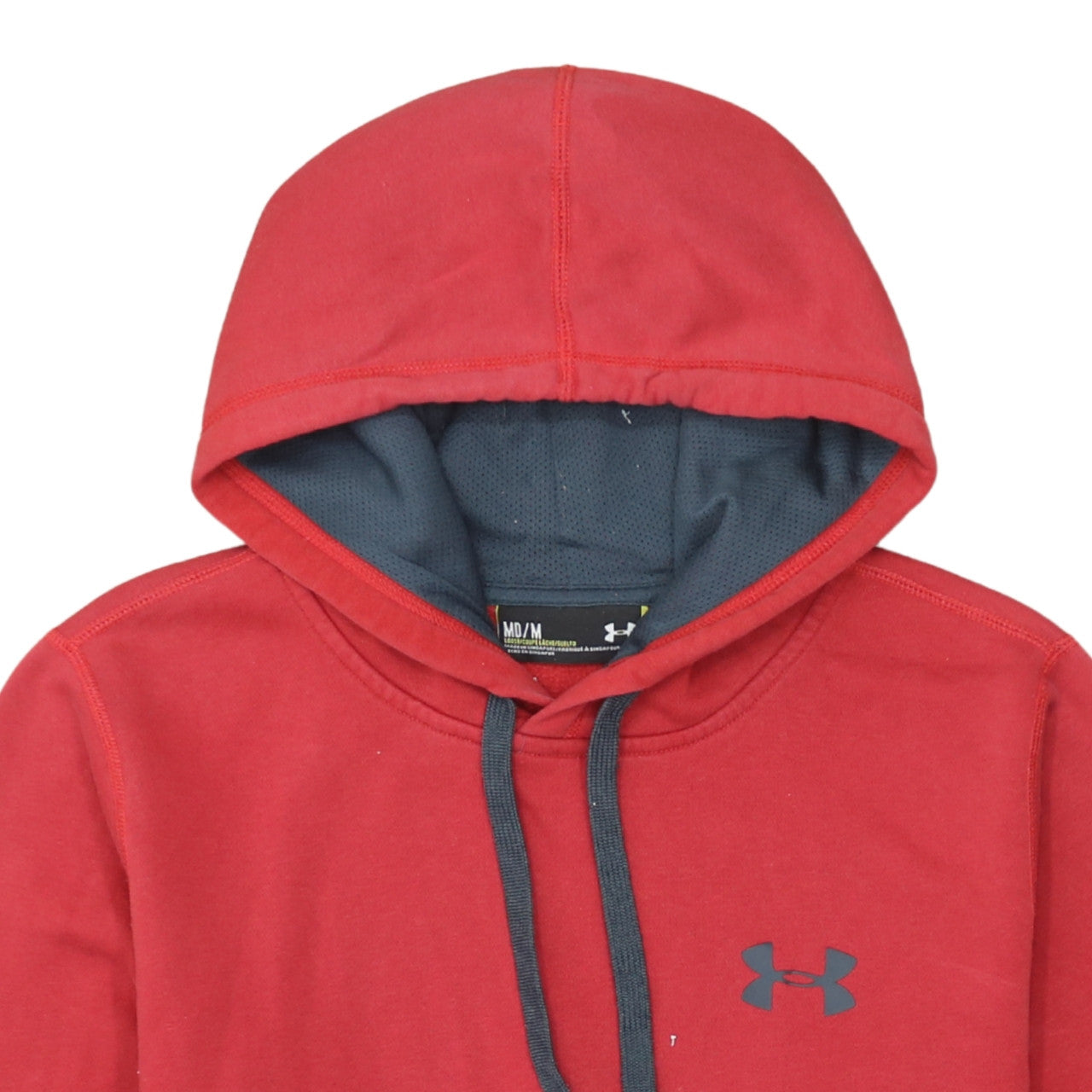 Under Armour Men's Red Pullover Hoodie M Relaxed Fit Fleece