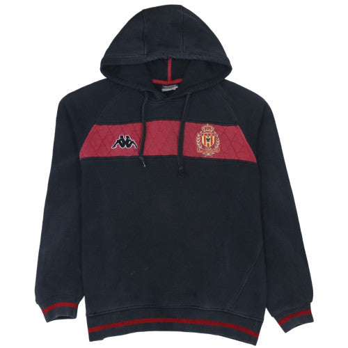 Kappa Men’s Black Red Pullover Hoodie Large Embroidered Sportswear