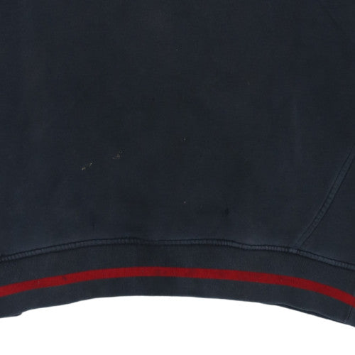 Kappa Men’s Black Red Pullover Hoodie Large Embroidered Sportswear