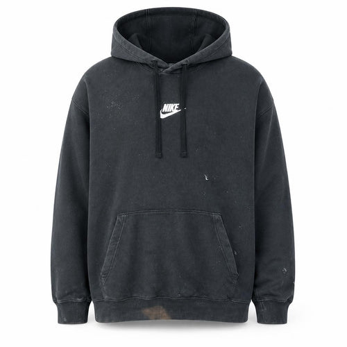 Nike Mens Black XL Pullover Hoodie with Logo Fleece Sweatshirt