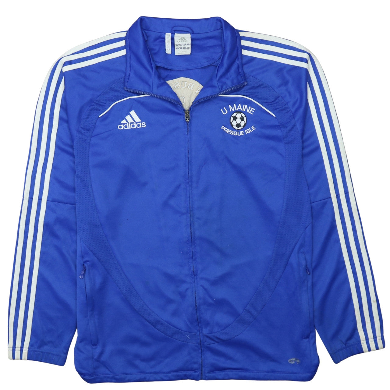 Adidas Men's Blue Track Jacket L Football Clima365 Full Zip