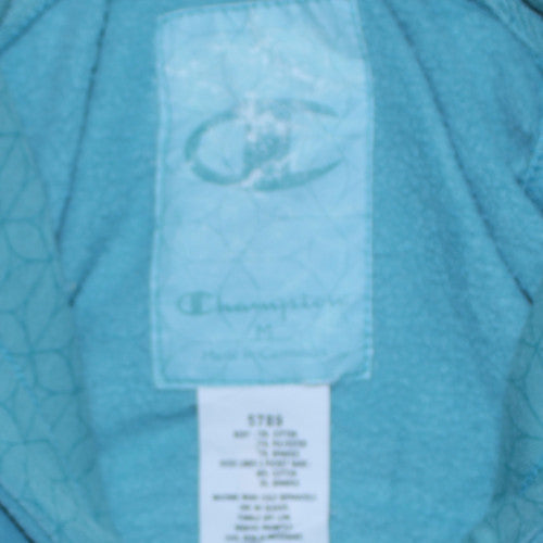 Champion Womens Blue Pullover Hoodie Medium Cotton Blend Casual
