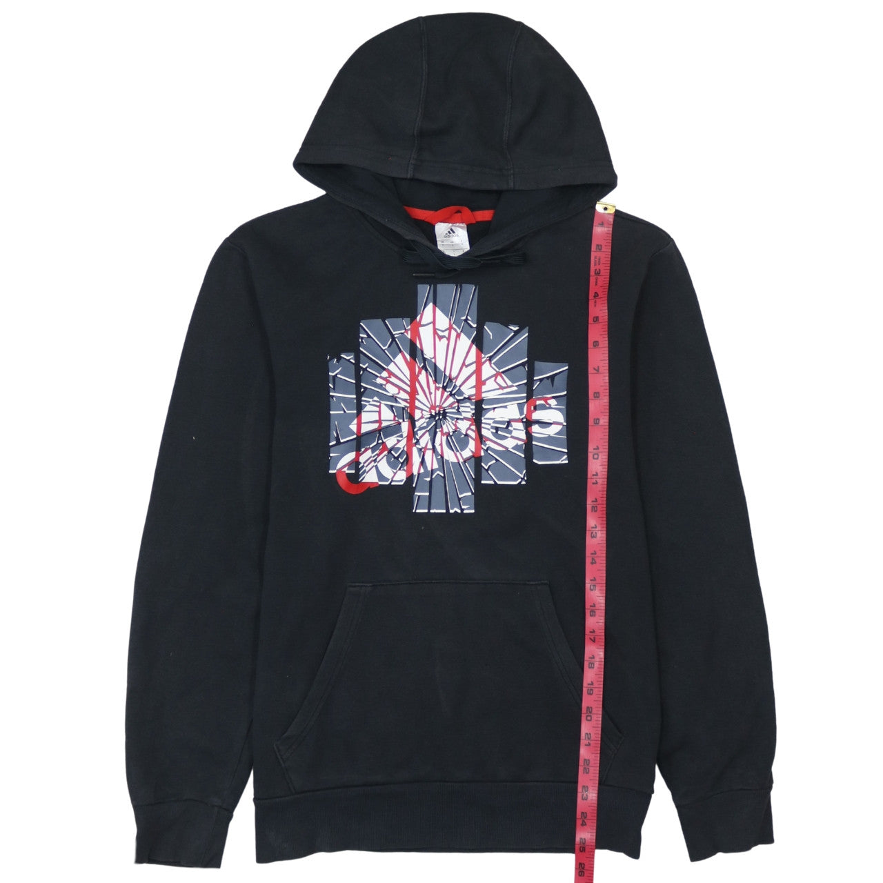 Adidas Men's Black Pullover Hoodie Small Graphic Print Casual