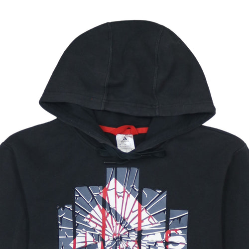 Adidas Men's Black Pullover Hoodie Small Graphic Print Casual