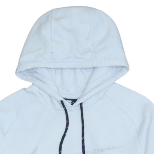Nike Men's White Pullover Hoodie Small Fleece Graphic Sportswear