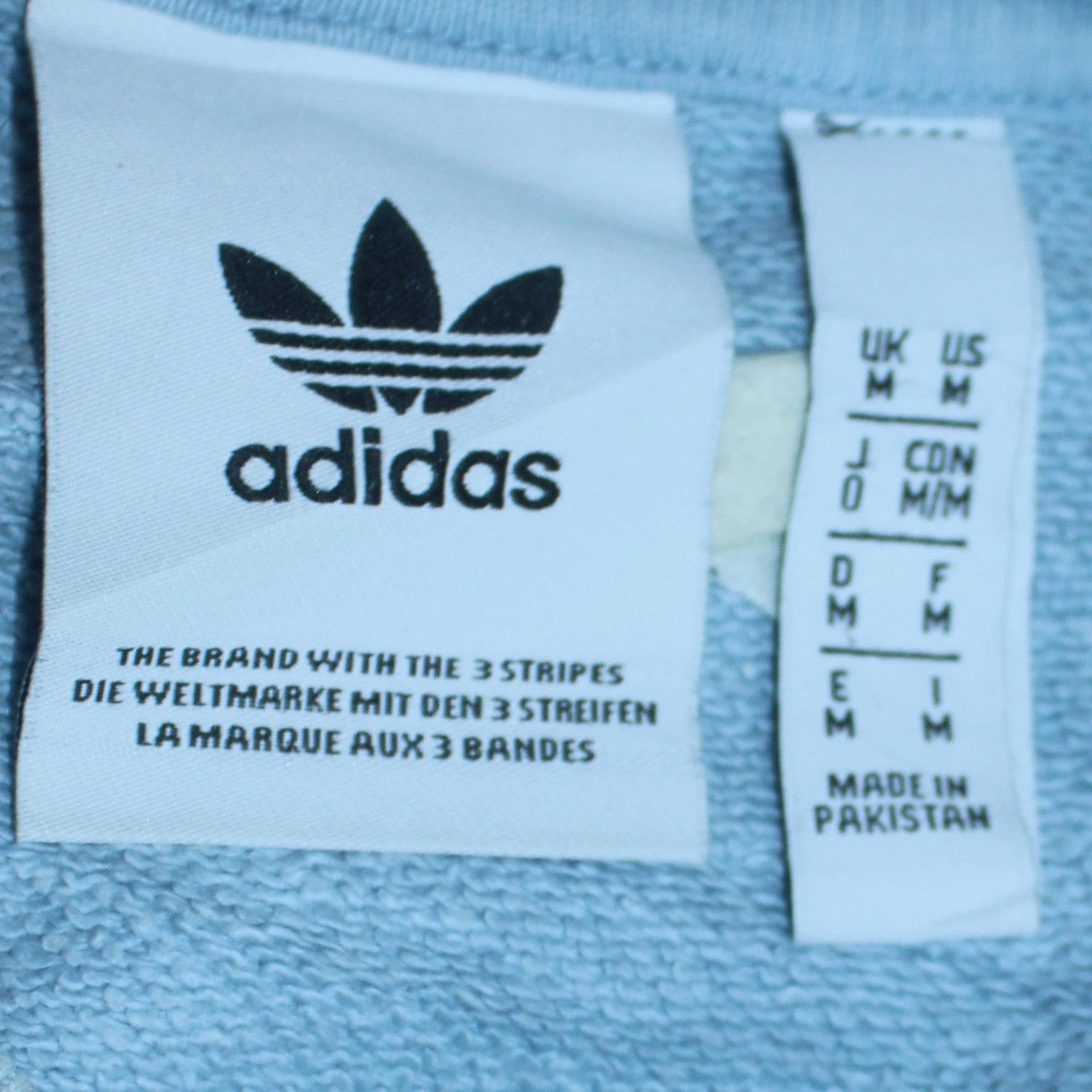 Adidas Men's Blue Crew Neck Pullover Sweatshirt Size M