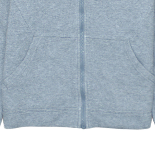 Nike Boys Grey Full Zip Hoodie L 147-158cm Fleece Sweatshirt