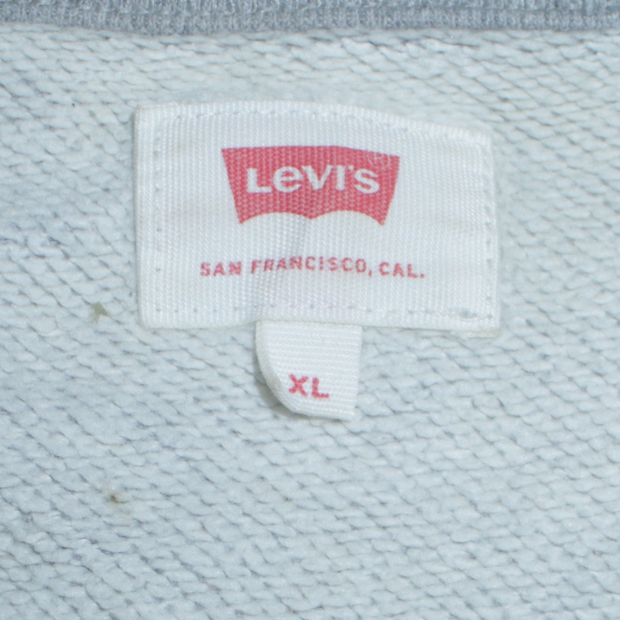Levi's Men's Grey XL Pullover Crew Neck Sweatshirt Logo Fleece