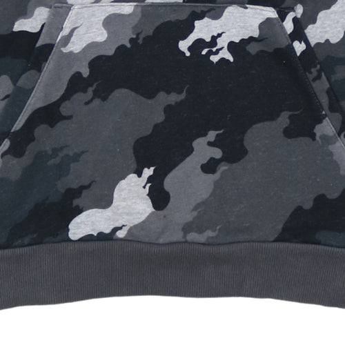 Adidas Boys Grey Camouflage Pullover Hoodie Size 13Y Regular Fit