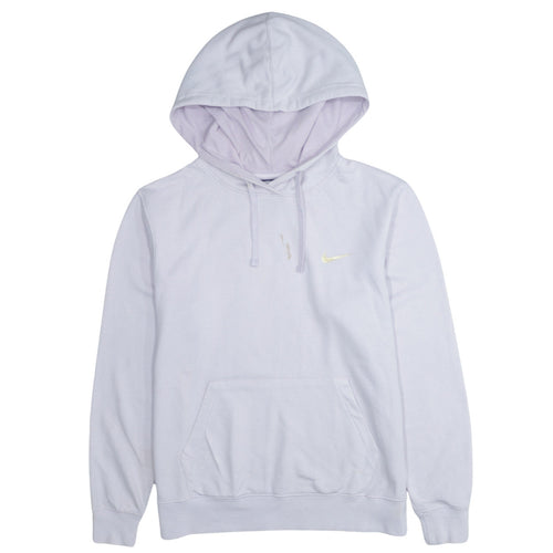 Nike Women White Small Pullover Hoodie with Logo Detail