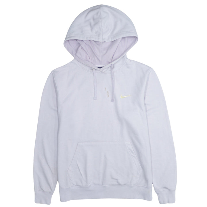 Nike Women White Small Pullover Hoodie with Logo Detail