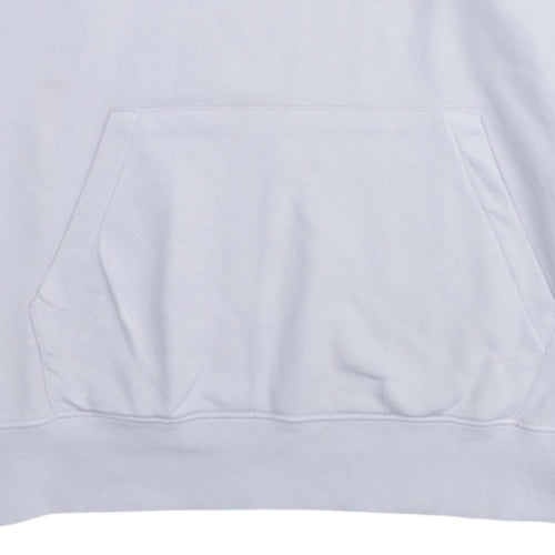 Nike Women White Small Pullover Hoodie with Logo Detail