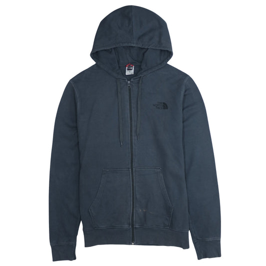Front view of The North Face Men's Blue Full Zip Hoodie, size M