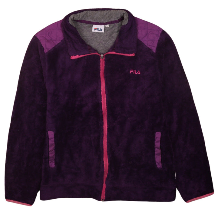 FILA Women's Purple Fleece Full Zip Jacket Size L