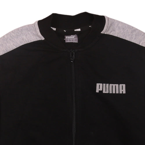 Puma Men's Black and Grey XS Track Jacket Full Zip Athletic