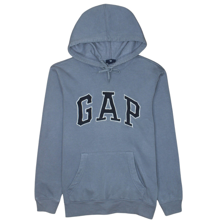 GAP Men's Blue Pullover Hoodie XS Regular Fit Logo Fleece