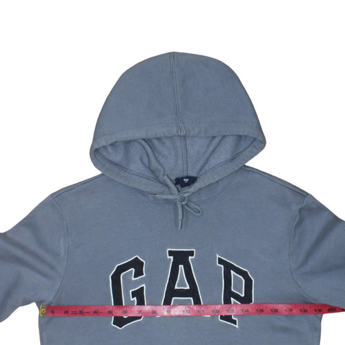 GAP Men's Blue Pullover Hoodie XS Regular Fit Logo Fleece