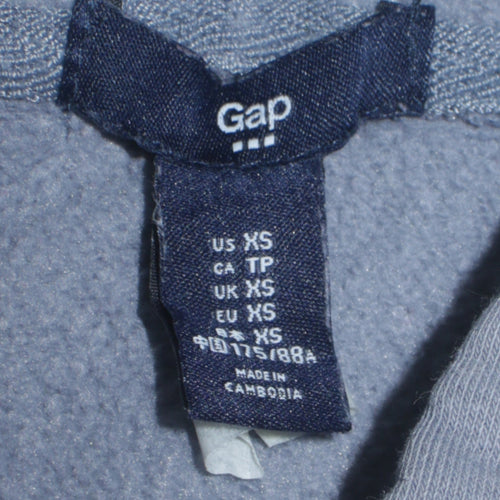 GAP Men's Blue Pullover Hoodie XS Regular Fit Logo Fleece