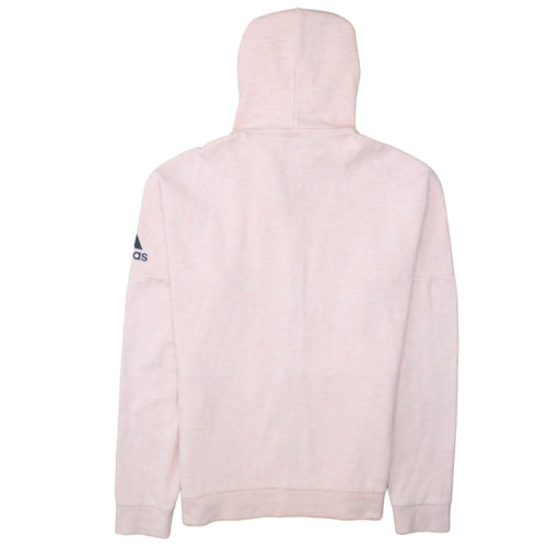 Adidas Men's Pink Full Zip Hoodie Size M Lightweight Logo Sweatshirt