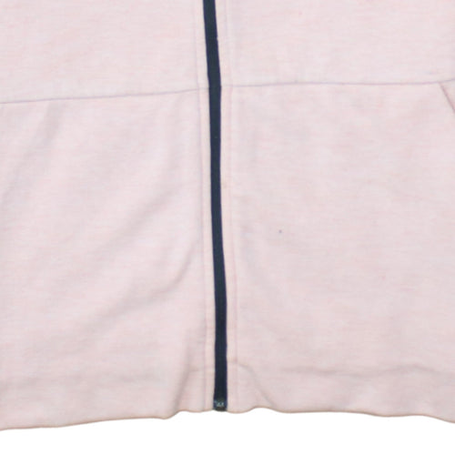 Adidas Men's Pink Full Zip Hoodie Size M Lightweight Logo Sweatshirt