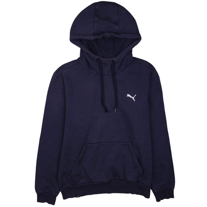 Puma Men's Blue Pullover Hoodie Size S Fleece Logo Sweatshirt