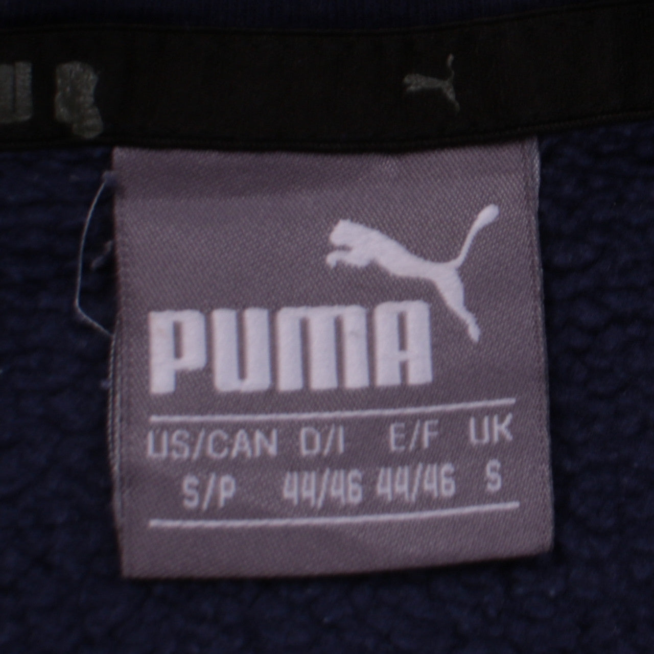 Puma Men's Blue Pullover Hoodie Size S Fleece Logo Sweatshirt