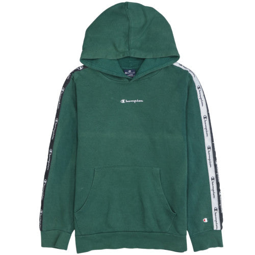 Champion Boys Green Logo Hoodie Pullover Size 11-12 Years Large
