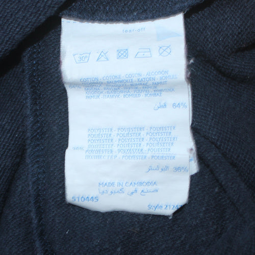 Champion Men's Blue Pullover Hoodie Large Embroidered Logo Fleece