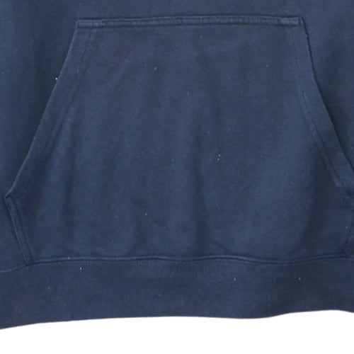 Champion Men's Blue Pullover Hoodie Large Embroidered Logo Fleece