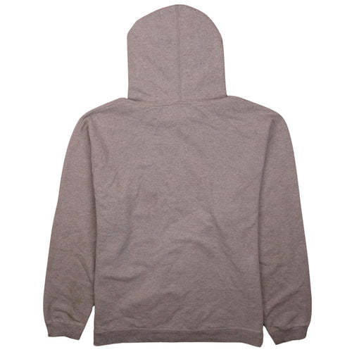 FILA Men's Grey Pullover Hoodie Size L Logo Fleece Sweatshirt
